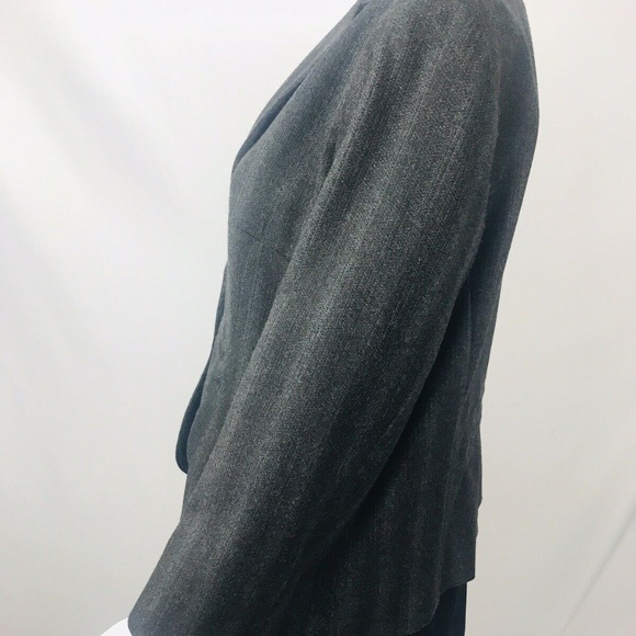 Lida Baday Designer Blazer Luxury Jacket 14 Stripe Gray Dark Academia University - Picture 2 of 8